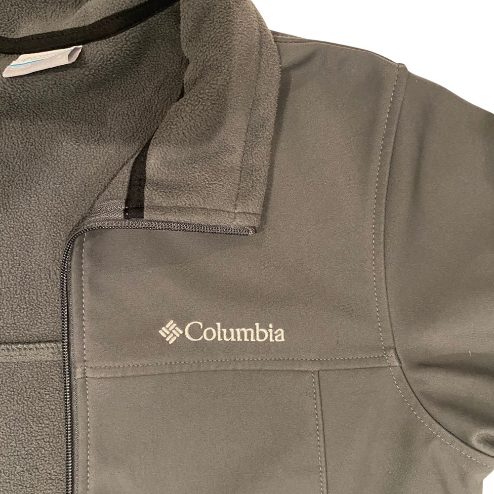 Columbia Men’s Charcoal Fleece Softshell Jacket | Size Small - Picture 4 of 7